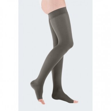 Compression socks Mediven Elegance thigh-length stocking with open toes 44