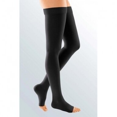 Compression socks DUOMED thigh-length stocking with open toes Compression socks DUOMED thigh-length stocking with open toes