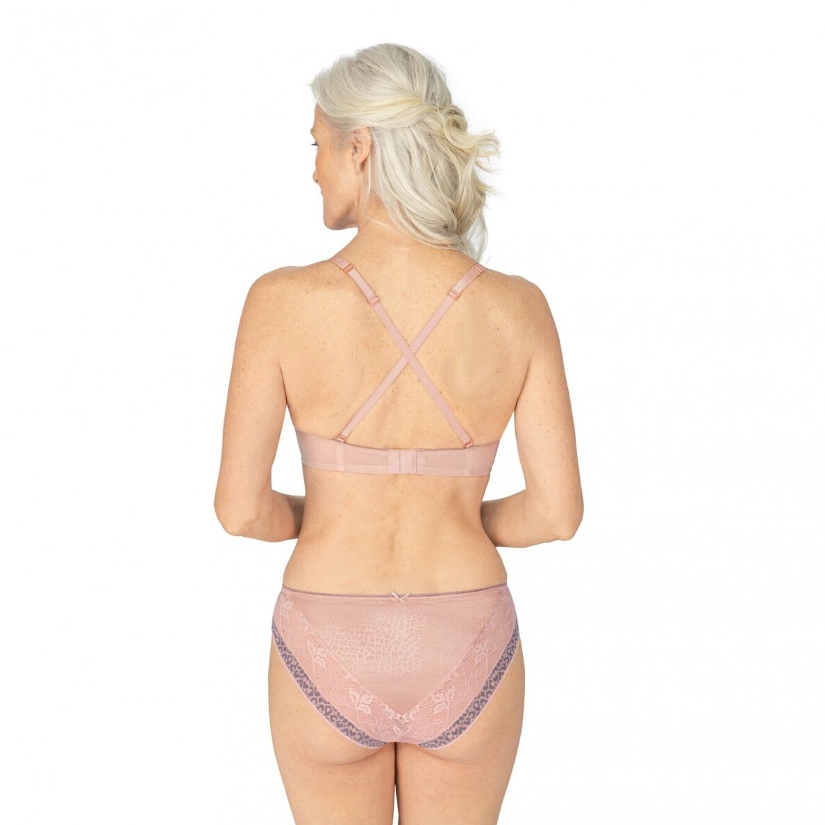 Cherish Padded Wire-Free Bra - Dreamy Pink/Light Grey 3