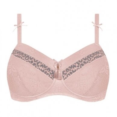 Cherish Padded Wire-Free Bra - Dreamy Pink/Light Grey 6 Cherish Padded Wire-Free Bra - Dreamy Pink/Light Grey 6