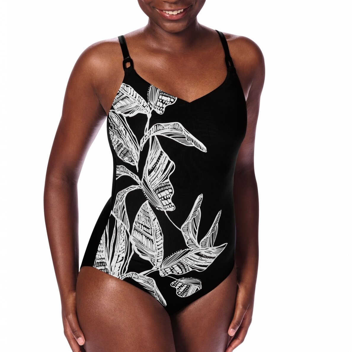 Lanzarote One-Piece Swimsuit - black/white Lanzarote One-Piece Swimsuit - black/white