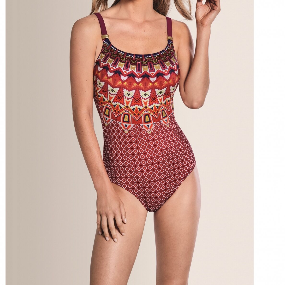 Manda Pocketed One Piece Swimsuit Manda Pocketed One Piece Swimsuit