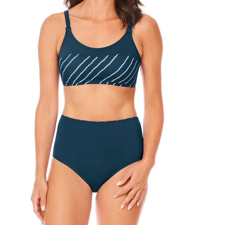 Timeless Chic High-Waist Swim Brief - Dark teal 4 Timeless Chic High-Waist Swim Brief - Dark teal 4