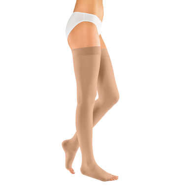 Compression socks Mediven Elegance thigh-length stocking with open toes Compression socks Mediven Elegance thigh-length stocking with open toes