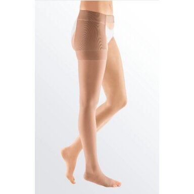 Mediven Plus open toe crotch compression stockings with a waist section Mediven Plus open toe crotch compression stockings with a waist section