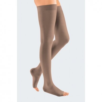Compression socks Mediven Elegance thigh-length stocking with open toes 2