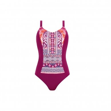 Vientisas maudymosi kostiumėlis Boho Vibes, bordo 4 Vientisas maudymosi kostiumėlis Boho Vibes, bordo 4